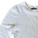 Футболка женская Chanel с вышитым логотипом, белый - фото 3