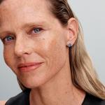 Серьги Sparkling Square Blue Halo Stud Pandora, стерлинговое серебро - фото 2