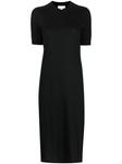 Barrie кашемировое платье миди, черный - фото