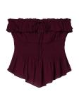 Топ Bershka, Wine red - фото