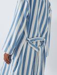Халат из махровой ткани в полоску John Lewis, White/Blue - фото 5
