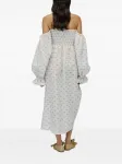 Платье миди с открытыми плечами Sleeper, белый - фото 3