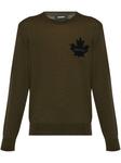 Dsquared2 джемпер с логотипом Maple Leaf, зеленый - фото