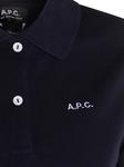 Рубашка поло с вышитым логотипом A.P.C., синий - фото 3