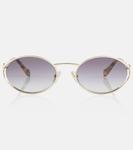 Круглые солнцезащитные очки Miu Miu, ZVN5D154 - фото