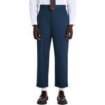 Брюки прямого кроя с нашивкой-логотипом KENZO, темно-синий - фото 6