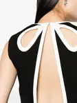 Платье мини без рукавов с вырезами MSGM, черный - фото 5