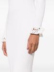 Rabanne open-knit panel midi dress, белый - фото 5