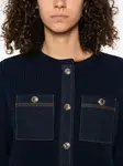 Кардиган на пуговицах SANDRO, синий - фото 5