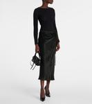 Структурированный кружевной боди Wolford, черный - фото 6