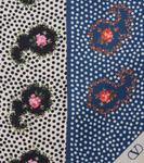 Шелковый шарф с принтом Escape Valentino, Avorio-Nero/Blu-Avorio - фото 4