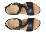 Сандалии Clarks Calenne Carmen Wedge Sandal, Black Leather - фото 6