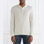 Рубашка поло стандартного кроя Boss, экрю - фото