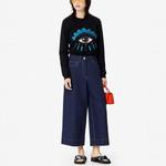 Свитер casual pullover long sleeves hoodie black Kenzo, черный - фото 4