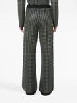 JW Anderson брюки в клетку с логотипом, черный - фото 3