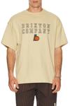 Футболка "Worldwide heavy weight relaxed tee" от Brixton, cream classic wash - фото 3
