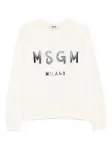 Толстовка с вышитым логотипом MSGM, белый - фото