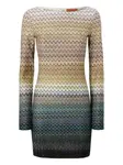 Платье мини с эффектом омбре Missoni, нейтральный - фото