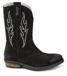 Замшевые ковбойские сапоги Monnalisa, черный - фото 4