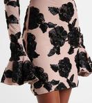 Мини-платье с цветочным принтом и сеткой Rotate, Warm Taupe (Beige) - фото 5