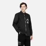 Рубашка мужская черная Evisu, черный - фото 4