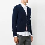 Кардиган с четырьмя полосами THOM BROWNE, синий - фото 3
