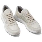 Кроссовки из кожи с треугольным логотипом PRADA, белые - фото 3