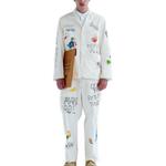 Принтованные чиносы HUMAN MADE, белый - фото 4