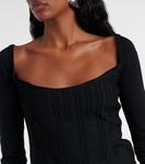 Вязаный топ Mugler, черный - фото 4