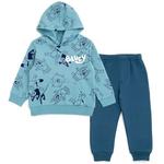Комплект Bluey: худи и брюки из флиса Imagikids, Teal Blue Bluey - фото