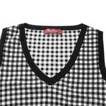 Топ без рукавов с V-образным вырезом MaxMara Studio, черный/белый - фото 6