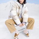 Пуховик женский белый шахматный Vans - фото 3