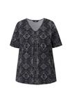 Блуза Ulla Popken Blouse, Graphite Grey/Grey - фото 6