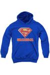 Супермен Супер Бабушка молодежная толстовка с капюшоном Gildan, синий - фото