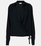 Верх с драпировкой Dries Van Noten, черный - фото