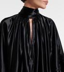 Атласное платье миди Ferragamo, Nero - фото 4