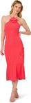 Платье Adrianna Papell 3d Flower Halter Midi Dress, Beach Rose - фото