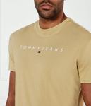 Футболка мужская Tommy Jeans с логотипом, бежевый - фото 4