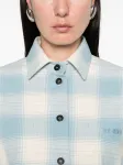 Клетчатая рубашка с длинными рукавами The Attico, синий - фото 5