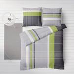 Постельное белье Linkhoff Gestreift Grün Grau, 135x200x1 см, зеленый - фото 3