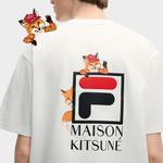 FILA Футболка Maison Kitsune Little Fox Unisex Cloud White - фото 7