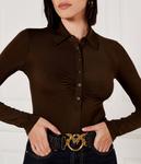 Боди Pinko Slim Fit, коричневый - фото 4