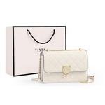 VINEY Кожаная сумка через плечо, Ecru - фото