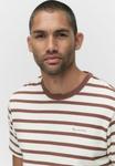 Футболка BONDELID DENNIS STRIPED TEE, Brown Stripe/Brown - фото 4