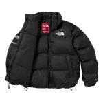 Куртка x the north face split nuptse jacket 'black white' Supreme, черный - фото 2