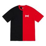 Футболка fw19 week 9 split s/s top alphabet printing short sleeve red Supreme, черный - фото