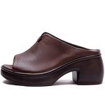 Слипоны женские Coffee/Black Jay - фото