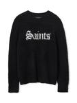 Свитер из смесовой альпаки с логотипом Saints Crew AllSaints, Black/Chalk White - фото 4