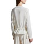 Футболка Moncler с панелями из тонкой вязки, белая - фото 4