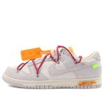 Кроссовки x off white dunk low Nike, серый - фото